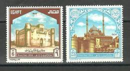 Egypt - 1984 - ( Post Day - Restored Forts >> Quatbay & Mosque, Salah El-Din ) - Set Of 2 - MNH (**) - Ungebraucht