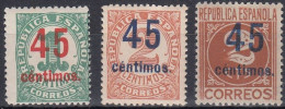 ESPAÑA 1938 Nº 742/744 NUEVO, SIN FIJASELLOS,(EL 744 GOMA ALTERADA) - Nuevos
