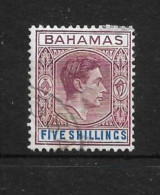 BAHAMAS 1941 5s BROWN-PURPLE And DEEP BRIGHT BLUE  SG 156d FINE USED Cat £20 - 1859-1963 Crown Colony