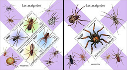 Niger 2022, Animals Spider, 4val In BF+BF - Spiders