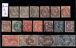 19 à 33 Oblitérés - Used Stamps