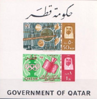 Quatar 1965, ITU, Satellite, Olympic Games, Block IMPERFORATED - Qatar
