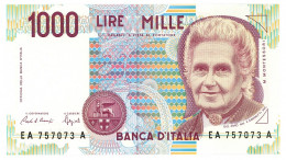 1000 LIRE MARIA MONTESSORI LETTERA A 24/10/1990 FDS - Autres & Non Classés