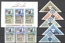 Quatar 1965, Scout, 8val+BF, IMPERFORATED - Qatar