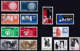 NO085 – NORVEGE - NORWAY – 1971 – FULL YEAR SET – Y&T # 575/88 USED 13 € - Usados