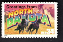 1938315990 2002 SCOTT 3594 (XX) POSTFRIS MINT NEVER HINGED  -  GREETINGS FROM AMERICA - NORTH DAKOTA - Ongebruikt