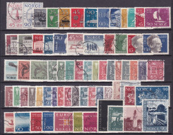 NO076B – NORVEGE - NORWAY – 1960-63 – FINE USED LOT – SG # 497-563 USED 71 € - Gebraucht