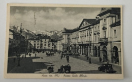 Aosta, Piazza Carlo Alberto, Alte Autos, 1935 - Aosta
