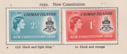 CAYMAN ISLANDS  - 1959 Elizabeth II New Constitution Set Hinged Mint As Scan - Cayman Islands