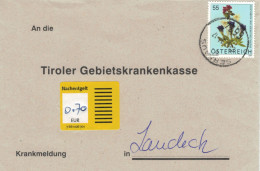 6624 Serfaus > Tiroler GKK Landeck Nachentgelt - Alpenblumen Enzian Edelweiss Almrausch Rhododendron - Lettres & Documents