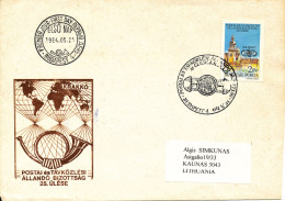 Hungary FDC 21-5-1984 Standing Committee On Posts And Telecommunications KRAKOW Poland With Cachet Sent To Lithuania - FDC