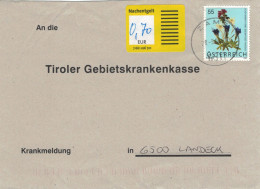 6511 Zams > Tiroler GKK Landeck Nachentgelt - Alpenblumen Enzian Edelweiss Almrausch Rhododendron - Cartas & Documentos