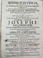 Summi Pontifices, Quotquot A S. Benedicto I. Usque Ad Benedictum XIII. Pontifices Maximi Ex Celeberrimis Monas - Altri & Non Classificati