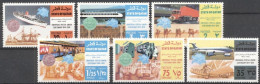 Quatar 1974, UPU, 6val Trains, Plane, Truck, 6val - Camion