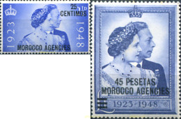 343026 MNH MARRUECOS Oficina Inglesa 1948 REYES - Morocco Agencies / Tangier (...-1958)