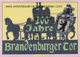 360180 MNH SAN VICENTE 1991 200 ANIVERSARIO DE LA PUERTA DE BRANDENBURGO DE BERLIN - St.Vincent (1979-...)