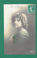 XB1135 JEUNE FILLE, ENFANT, GIRL FAMOUS CHILDMODEL GRETE REINWALD CURLY HAIR RPPC - Ritratti