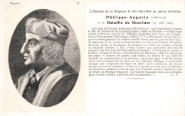 CELEBRITES - Personnages Historiques - Philippe Auguste Et La Bataille De Bouvines - Carte Postale Ancienne - Personajes Históricos