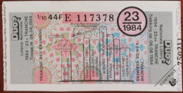 Billet De Loterie Nationale Belgique 1984 23e Tranche Des Examens - 6-6-1984 - Biglietti Della Lotteria