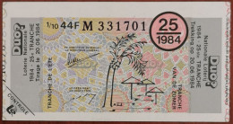 Billet De Loterie Nationale Belgique 1984 25e Tranche De L'Eté - 20-6-1984 - Biglietti Della Lotteria