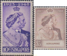 612810 MNH SINGAPUR 1948 BODAS DE PLATA - Singapour (...-1959)