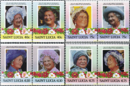 360674 MNH SANTA LUCIA 1985 85 ANIVERSARIO DE LA REINA MADRE - St.Lucie (1979-...)