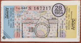 Billet De Loterie Nationale Belgique 1984 28e Tranche De La Photographie - 11-7-1984 - Billetes De Lotería