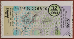 Billet De Loterie Nationale Belgique 1984 32e Tranche Des Moissons - 8-8-1984 - Biglietti Della Lotteria