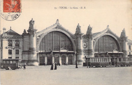 FRANCE - Tours - La Gare - Tramway - Animé - Carte Postale Ancienne - Tours