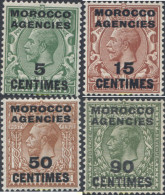 654730 HINGED MARRUECOS Agencia Britanica 1925 SELLOS DE GRAN BRETAÑA DE 1924 SOBRECARGADOS -ZONA FRANCESA- - Morocco Agencies / Tangier (...-1958)