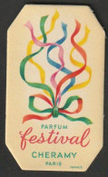 Carte Parfumée  - Festival - CHERAMY - Anciennes (jusque 1960)