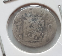 PAYS-BAS BRUXELLES GUILLAUME PREMIER WILLEM I 5 CENT 1825 B ! ARGENT/ZILVER 900.000 EX.! COTES : 45€-100€-250€-450€ ! - 1815-1840: Willem I.