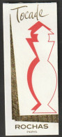 Carte Parfumée  - Tocade - Rochas - Anciennes (jusque 1960)