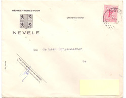 Omslag Enveloppe - Gemeentebestuur Nevele - Stempel 1957 - Enveloppes