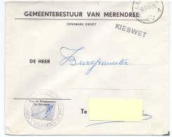 Omslag Enveloppe - Gemeentebestuur Merendree - Stempel 1961 - Enveloppes