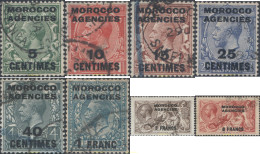 654722 USED MARRUECOS Agencia Britanica 1918 SELLOS DE GRAN BRETAÑA DEL 1912, SOBRECARGADOS -ZONA FRANCESA- - Morocco Agencies / Tangier (...-1958)