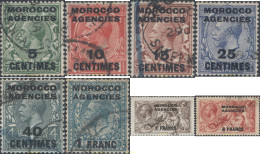 654722 USED MARRUECOS Agencia Britanica 1918 SELLOS DE GRAN BRETAÑA DEL 1912, SOBRECARGADOS -ZONA FRANCESA- - Morocco Agencies / Tangier (...-1958)