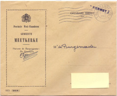 Omslag Enveloppe - Gemeentebestuur Meetkerke - Stempel Blankenberge 1960 - Omslagen