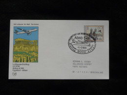 Lettre Premier Vol First Flight Cover Frankfurt Athens Airbus A340 Lufthansa 1993 - First Flight Covers