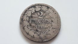 BELGIQUE LEOPOLD PREMIER 2 FRANCS 1843 ARGENT/ZILVER/SILBER/SILVER ONLY 734.500 EX.! COTES : 150€-425€-1375€-3500€ - 2 Frank