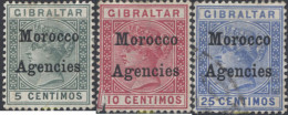 654647 USED MARRUECOS Oficina Inglesa 1898 SELLOS DE GIBRALTAR SOBRECARGADOS -MOROCCO AGENCIES- - Morocco Agencies / Tangier (...-1958)