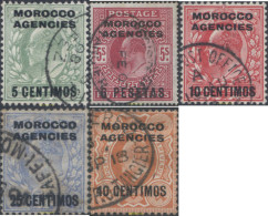 654680 USED MARRUECOS Oficina Inglesa 1907 SELLOS DE GRAN BRETAÑA DEL 1902 ( EDUARDO VII ) SOBRECARGADOS - Bureaux Au Maroc / Tanger (...-1958)