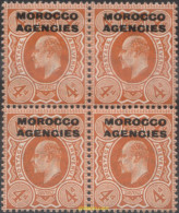 654801 MNH MARRUECOS Agencia Britanica 1912 SELLOS DE GRAN BRETAÑA DEL 1909, SOBRECARGADOS - Morocco Agencies / Tangier (...-1958)