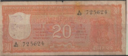 India 20 Rupees - OLD Note With Signature S.Jagannarhan (1970-75)  Used - Inde