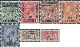 654685 HINGED MARRUECOS Oficina Inglesa 1914 SELLOS DE GRAN BRETAÑA DEL 1912, SOBRECARGADOS - Morocco Agencies / Tangier (...-1958)