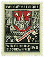 598808 HINGED BELGICA 1940 AUXILIOS DE INVIERNO. ESCUDOS DE CAPITALES DE PROVINCIAS - Autres & Non Classés