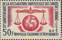 589038 MNH NUEVA CALEDONIA 1963 15 ANIVERSARIO DE LA DECLARACION UNIVERSAL DE LOS DERECHOS DEL HOMBRE - Nuevos