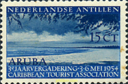 282871 MNH ANTILLAS HOLANDESAS 1954 3 ANIVERSARIO DE LA ASOCIACION TURISTICA DEL CARIBE - Antillen