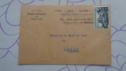 Carte Télégraphe Chef De Gare De Bénet (1957) - Spoorweg