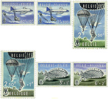 85619 MNH BELGICA 1960 PRO OBRAS CULTURALES Y PATRIOTICAS. PARACAIDISMO - Autres & Non Classés